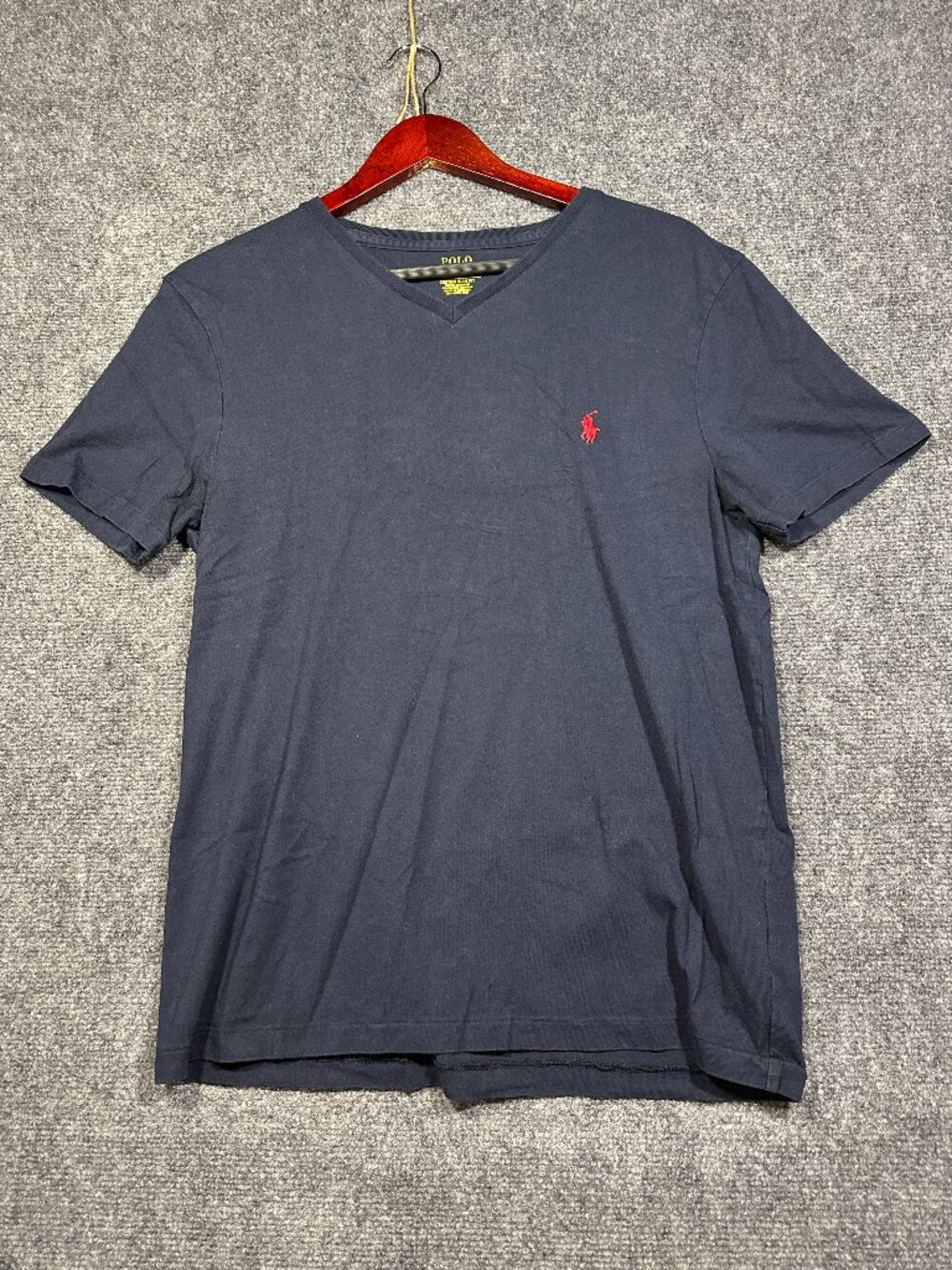Polo Ralph Lauren Tee Shirt Mens Medium Custom Slim Fit Blue Cotton Short Sleeve